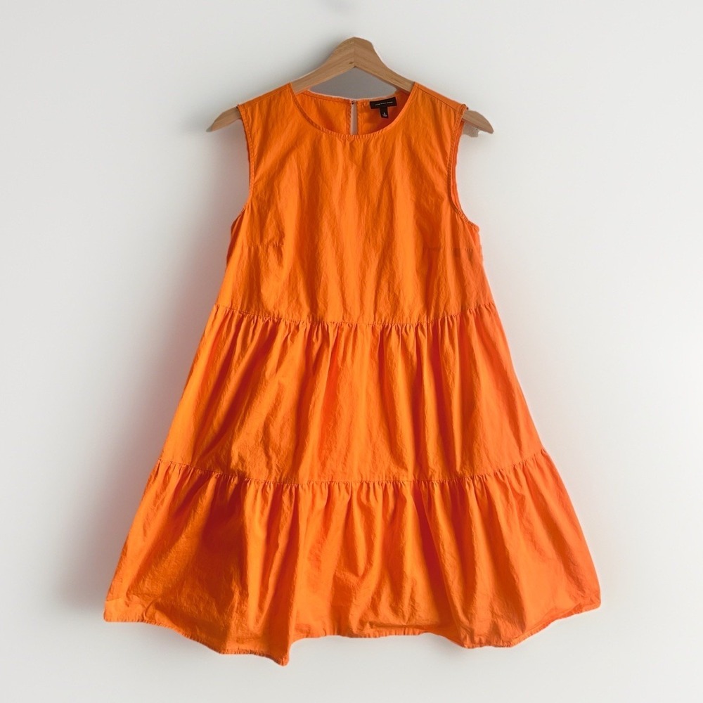 Who What Wear Neon Orange Flared Short Dress Tank Bright Women's Small Party Day